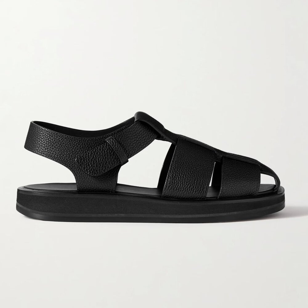 The Row Fisherman Leather Sandals - Past Collection